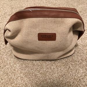 Versace toiletries/ makeup bag w/ interior pockets